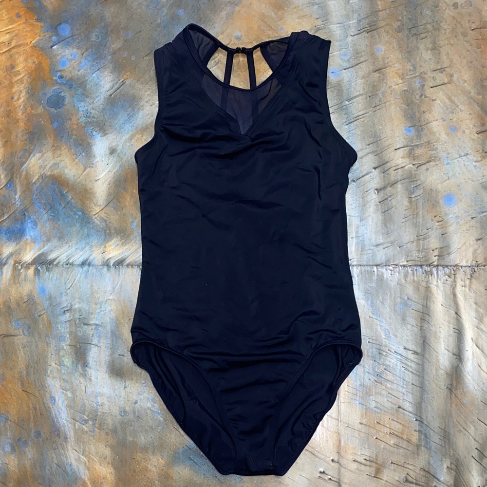 Balera Black Dance Ballet Leotard Bodysuit